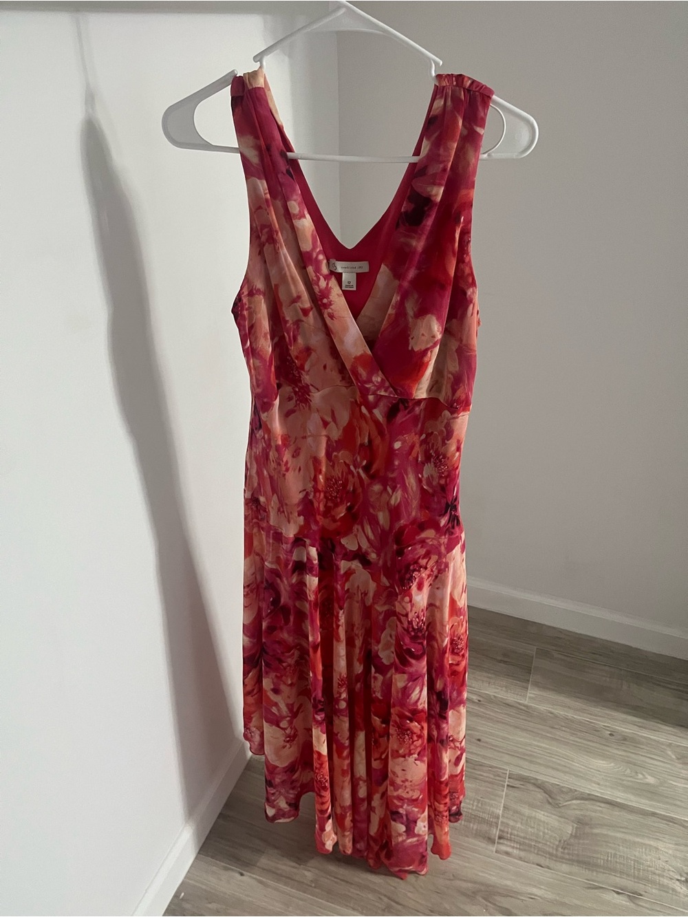 Target Floral V-Neck Maxi Dress in Pink and Coral